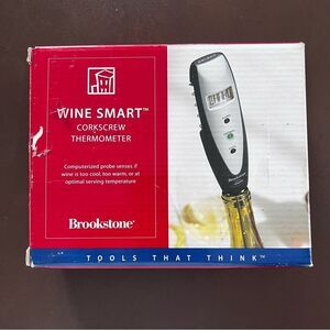 New Brookstone Wine Smart Corkscrew Thermometer wine bottle opener